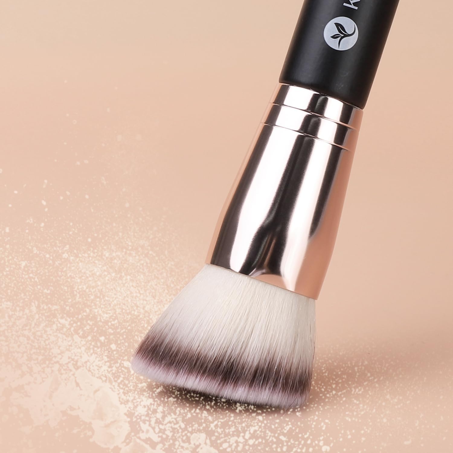 KINGMAS Foundation Makeup Brushes, 2Pcs Premium Double-Ended Makeup Brush (Flat/Angled/Angled Round/Tapered Top) for Buffing Liquid, Cream, Powder, Blending Face Brush - Image 3