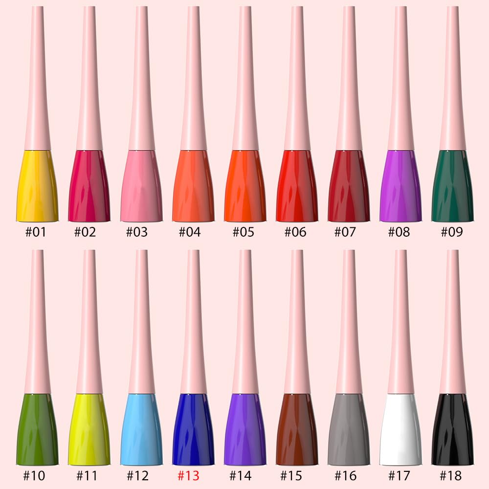 EVPCT 1Pcs Dark Blue Waterproof Liquid Eyeliner for Women's Winged Eye Looks - Image 4