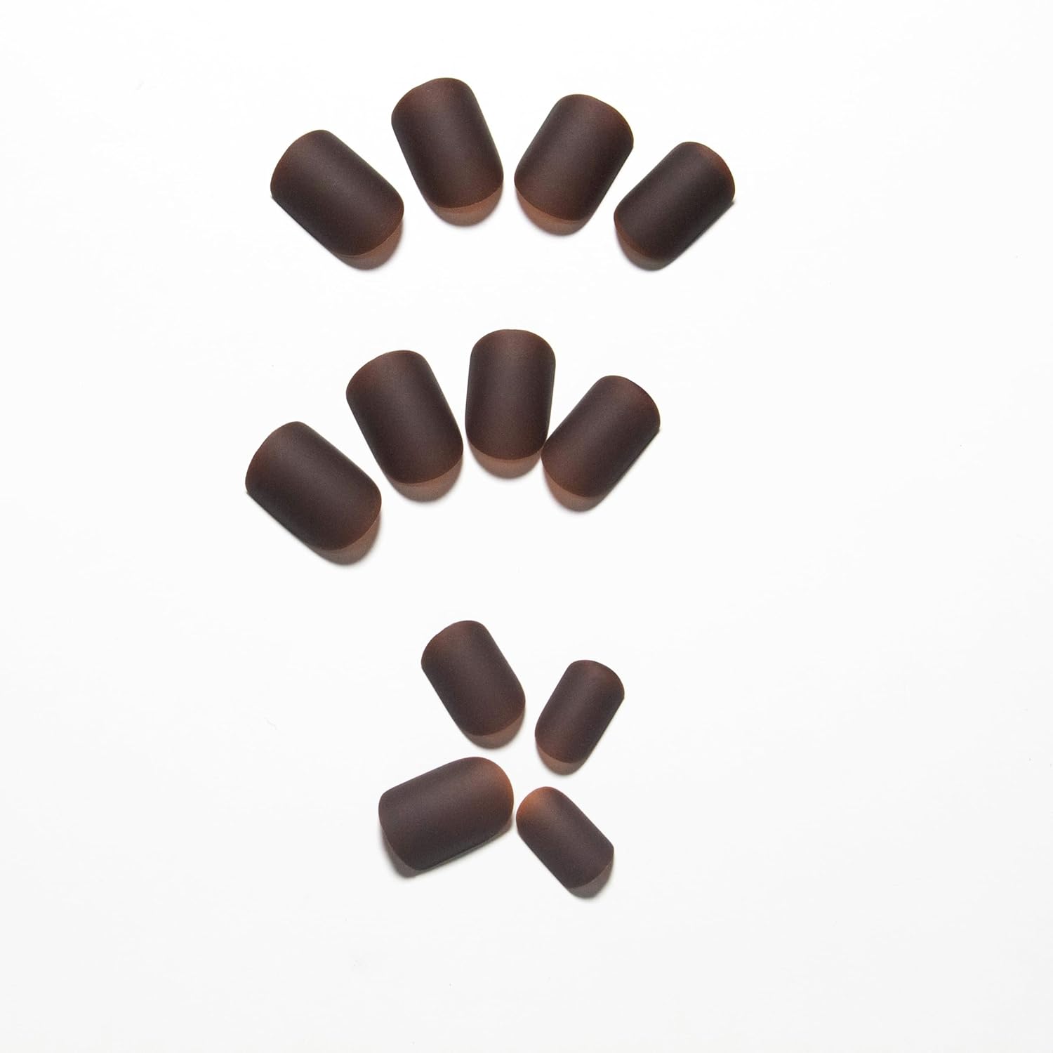 KQueenest Winter Matte Brown Maroon Press on Nails Short Square Acrylic Nails Press ons Natural Fake Nails Short Pure Color Short Glue on Nails Gel Stick on Nails for Women in 24 Pcs - Image 4