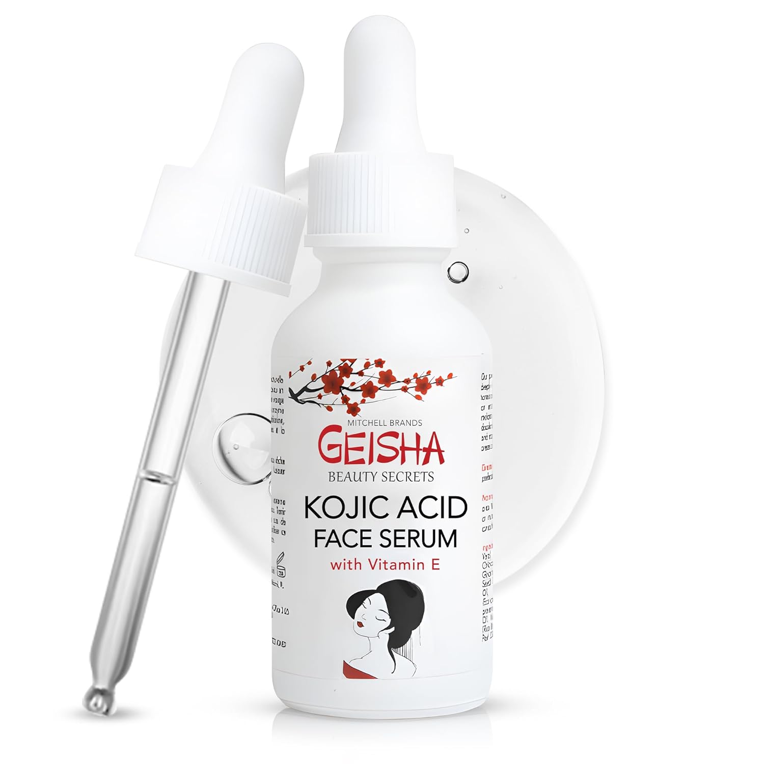 OMIC Geisha, Kojic Acid Serum, 1 Fl oz / 30ml, Helps to Reduce Dark Spots on Face, Body, Armpits, Elbows, Knees, Made in USA