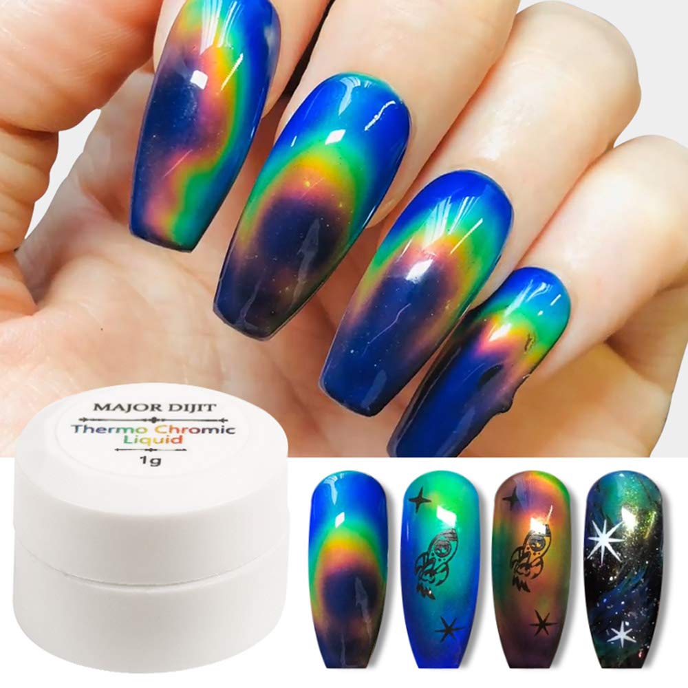 Gel Nail Polish Color Changing Gel Nail Polish Thermochromic Liquid Gel Polish Nail Art UV Temperature Changing Nail Polish - Image 3