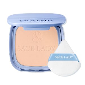 SACE LADY Face Powder Waterproof Setting Makeup, Oil Control Pressed Powder Compact for Women, Blurring Pores Matte Long Lasting Up to 24 Hours, Talc-Free and Cruelty-Free (#01 Cool Neutral, 0.35Oz)