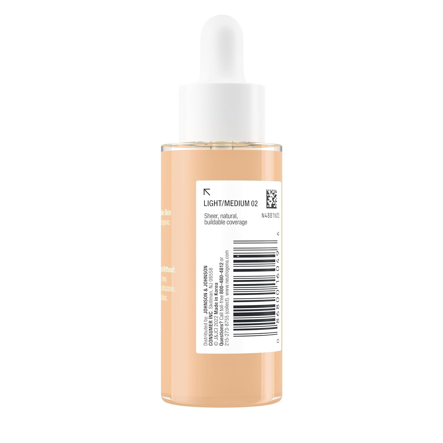 Neutrogena Healthy Skin Sensitive Skin Serum Foundation with Pro-Vitamin B5, Color Correcting & Pore Minimizing Liquid Foundation & Face Serum, Buildable Coverage, Light/Medium 02, 1 oz - Image 9