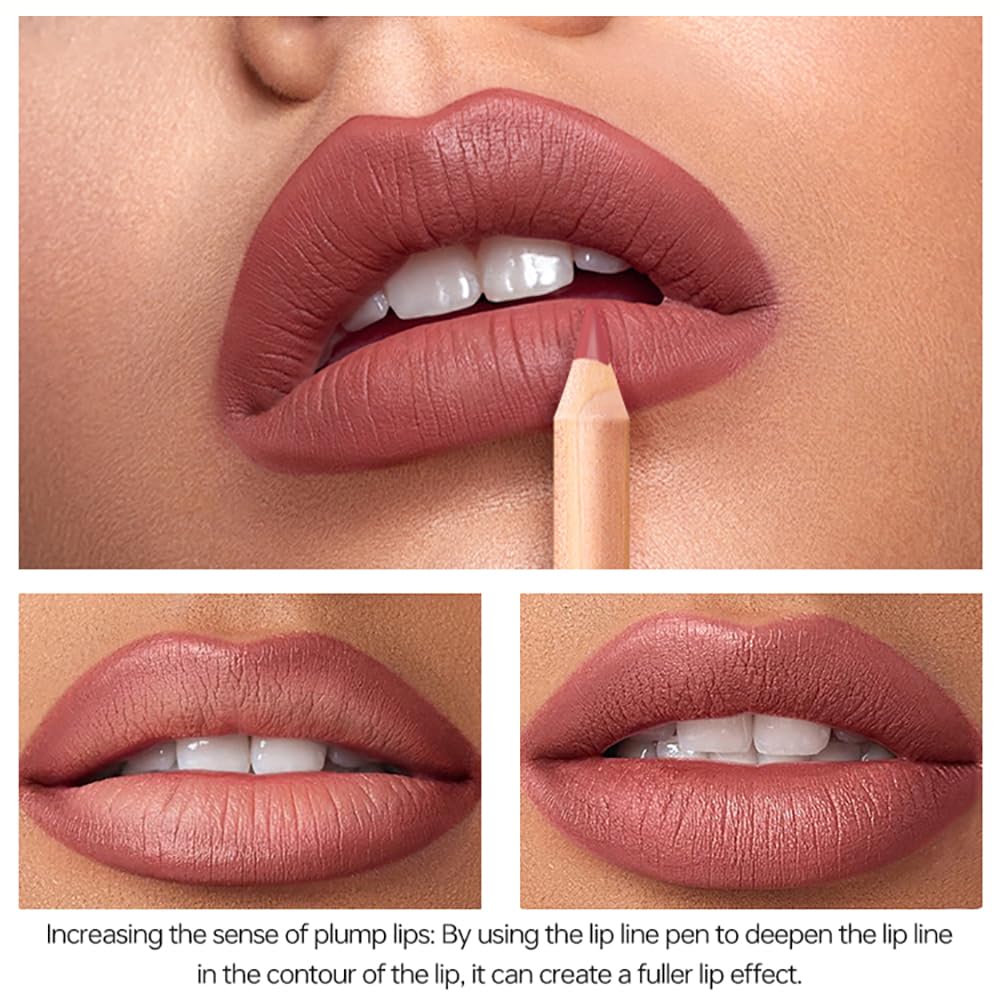 12 Colors Lip Liner Set, Matte Finish Series Lip Liners Pen Kit for Women, Long Lasting Waterproof Smooth High Pigmented Lip Pencil for Daily Makeup (Set B) - Image 5