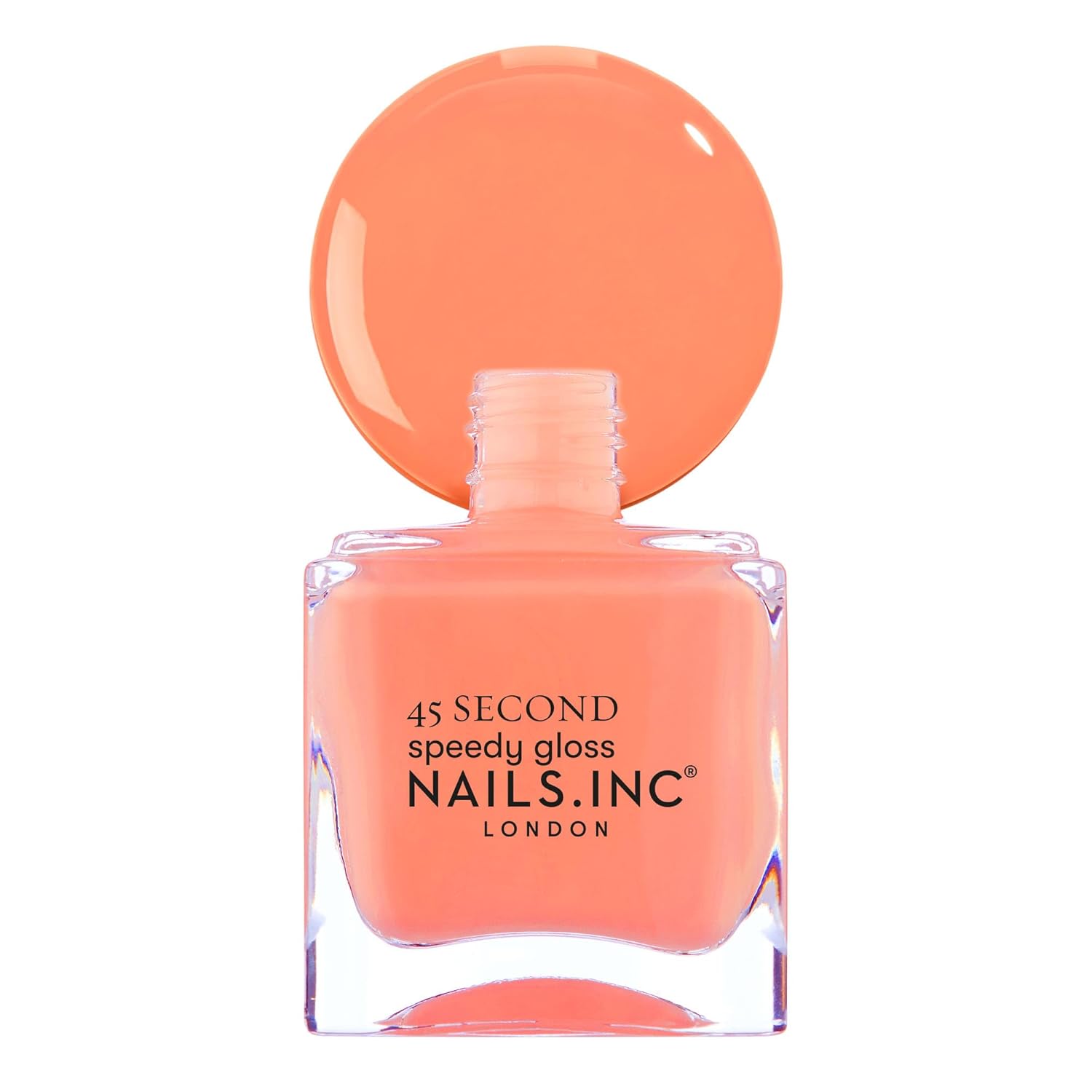 Nails Inc 45 Second Speedy Gloss, Bella, Pastel Coral, Neon, No Chip, Long Lasting, Quick Dry, Air Dry, Professional Manicures & Pedicures, Fingernails & Toenails, Vegan Nail Polish, 0.47 Fl Oz - Image 2