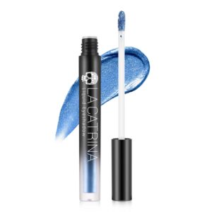 Liquid Shimmery Eyeshadow, High Pigment Navy Blue Metallic Eyeshadow for Blue Eyes, Long Last Non-sticky Creamy Silkly Sparkle Liquid Eye Shadow with Quick-Drying Crease-resistant Formula, #10 Sea