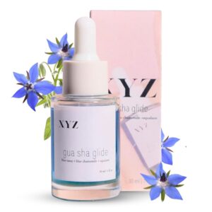 Gua Sha Glide Face Oil - Hydrating and Soothing Face Oil With Azulene Blue Tansy, Blue Chamomile + Squalene | Moisturizer, Face Oil and Soothing Agent for All Skin Types - 1 fl oz (30ml)