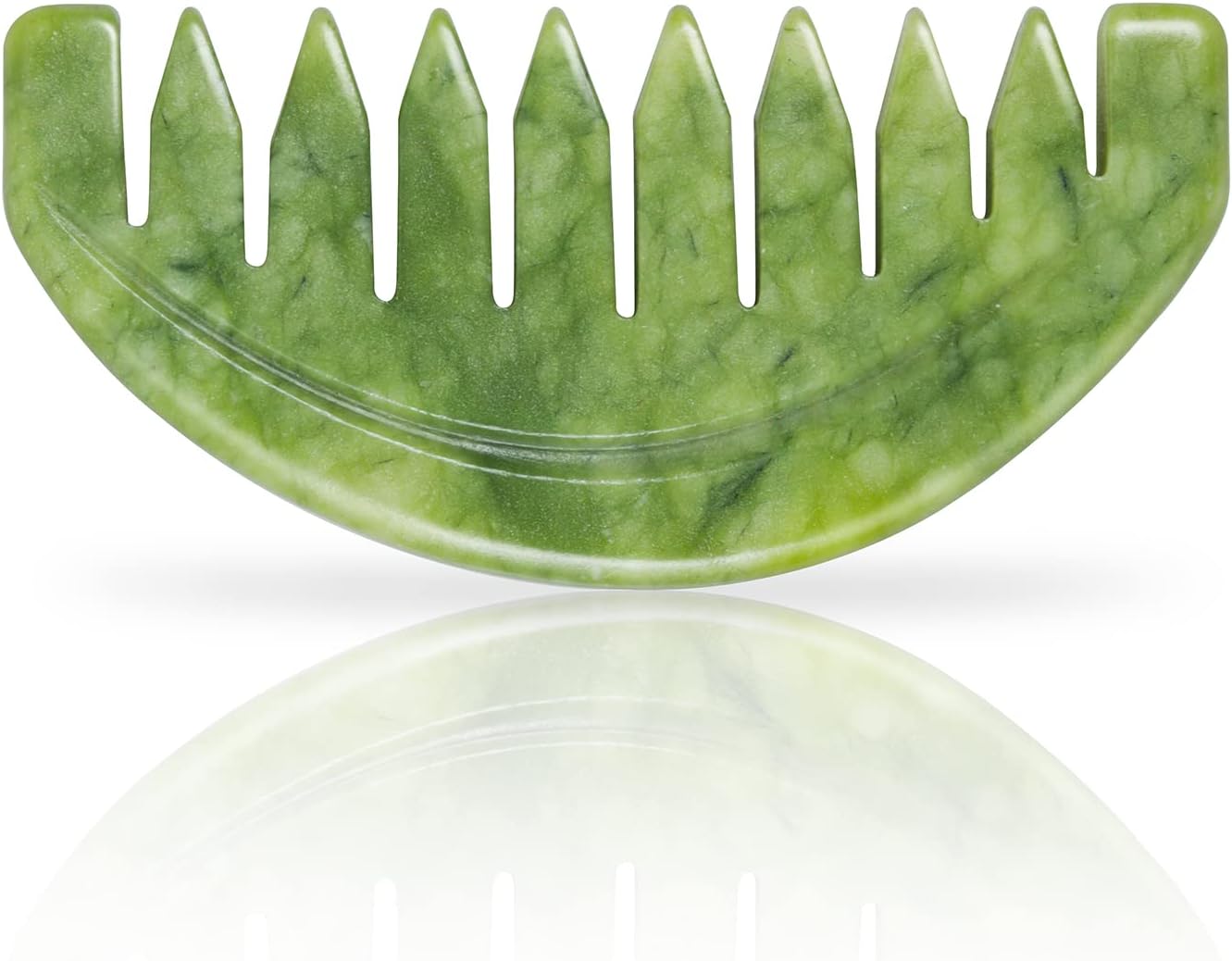 Scalp Massage Comb, Scalp Massager for Hair Growth, Head Scratcher for Itchy Scalp, Natural Gua Sha Jade Stone for Stress Relief, Meridian Brush - Image 8