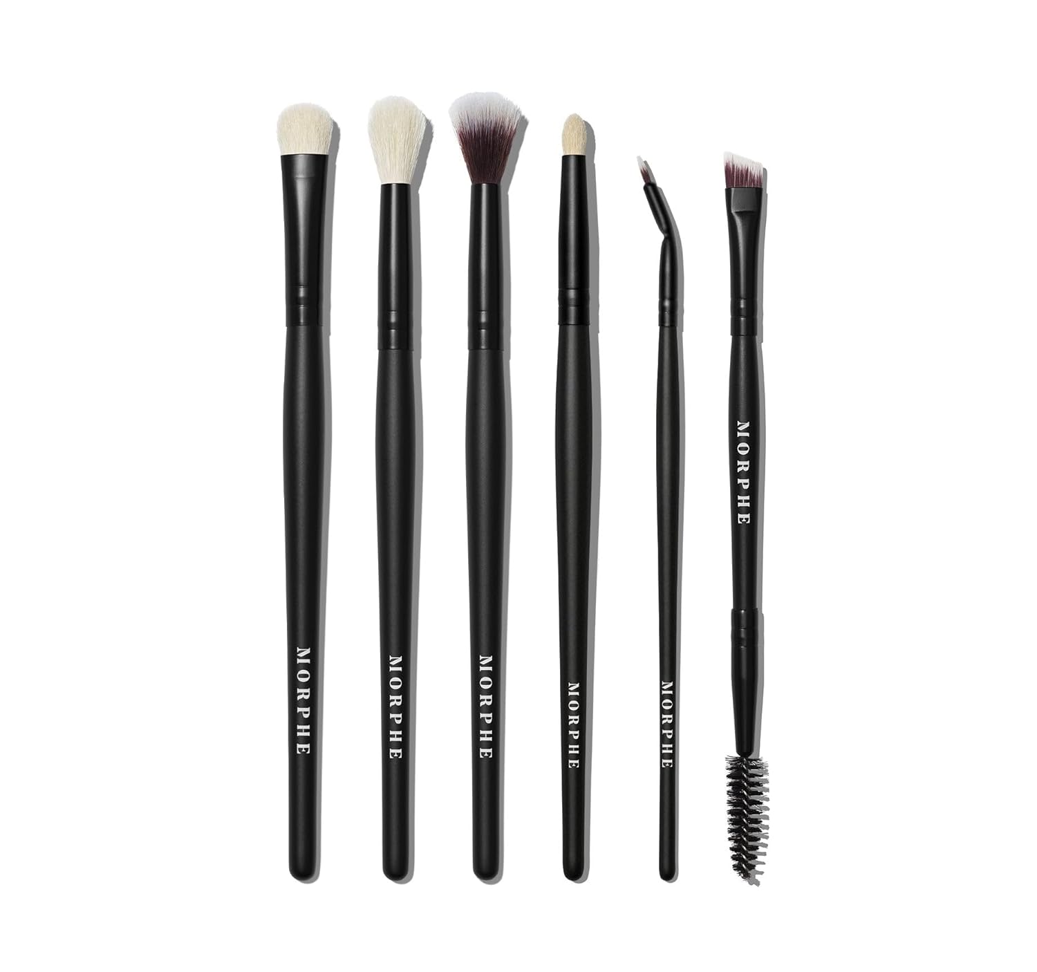 Morphe Rose Away Makeup Brushes - 6 Piece Make Up Brush Set of Eye and Face Brushes - Made with Synthetic Bristles and Includes Makeup Brush Case (6 Count) - Image 8