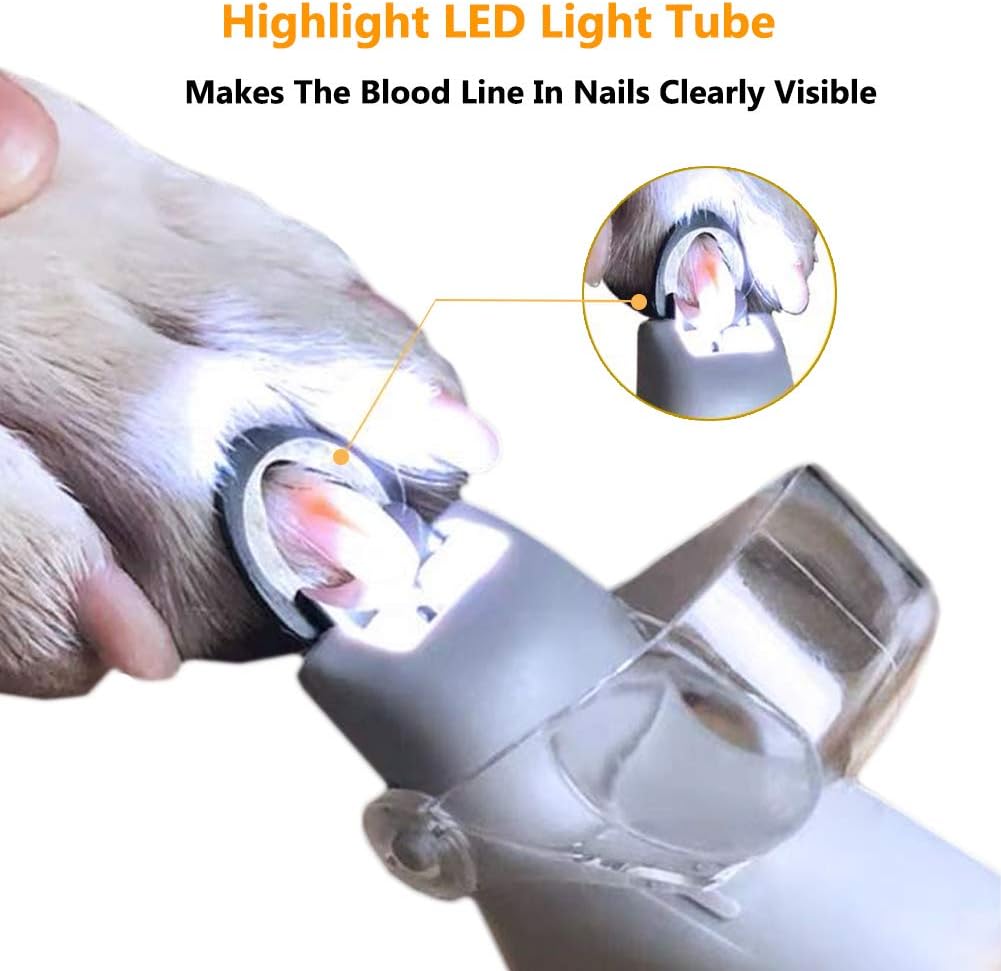 Illuminated Pet Nail Clipper, 5X Magnification Pet Nail Scissor Safe with LED Light, Pet Grooming Nail Care Tool Great for Dogs Cats - Image 3