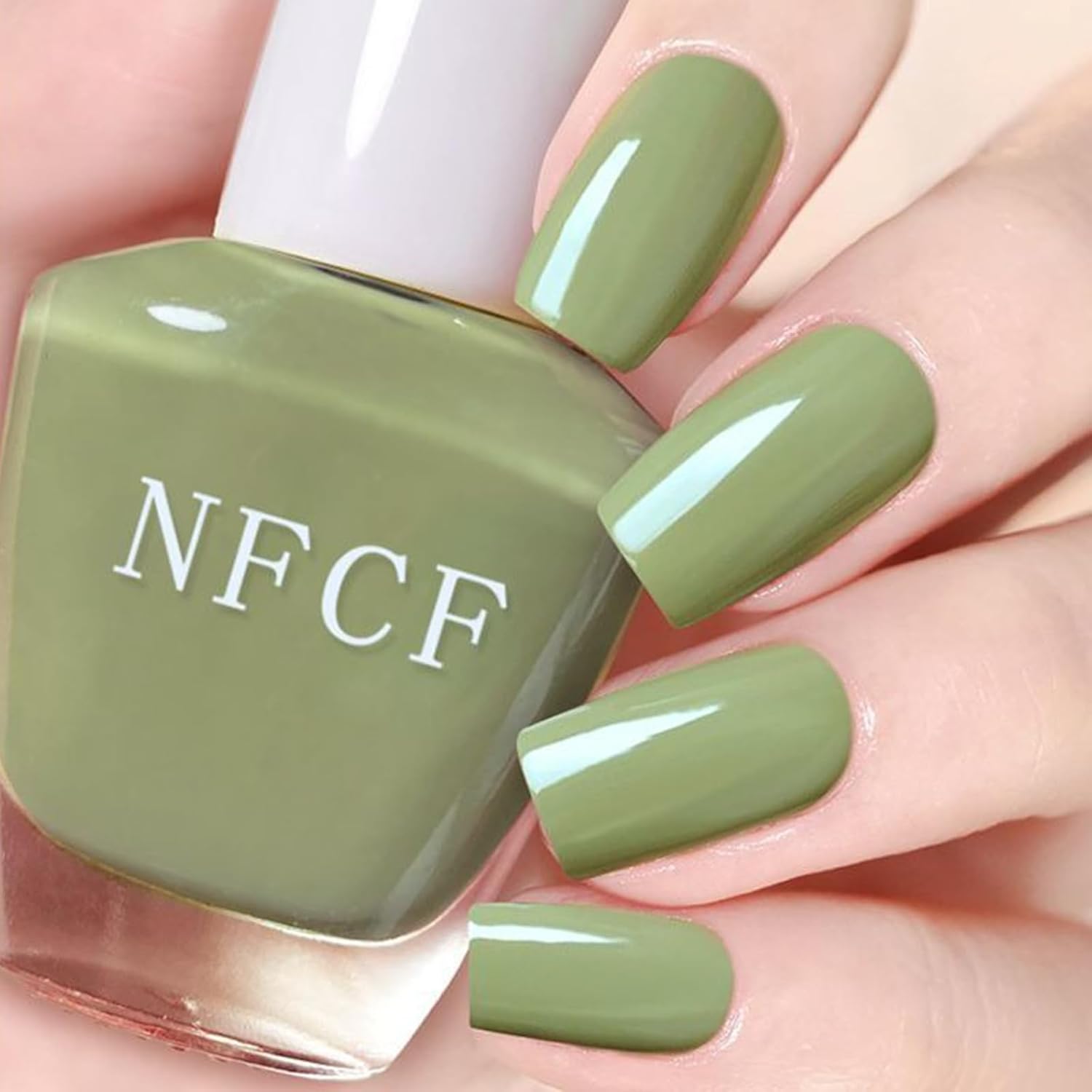 Green Nail Polish - Matcha Green Fingernail Lacquer - Chip Resistant, Long Lasting, Quick Dry - Cruelty Free, High Gloss Nail Art For Women DIY - Image 2