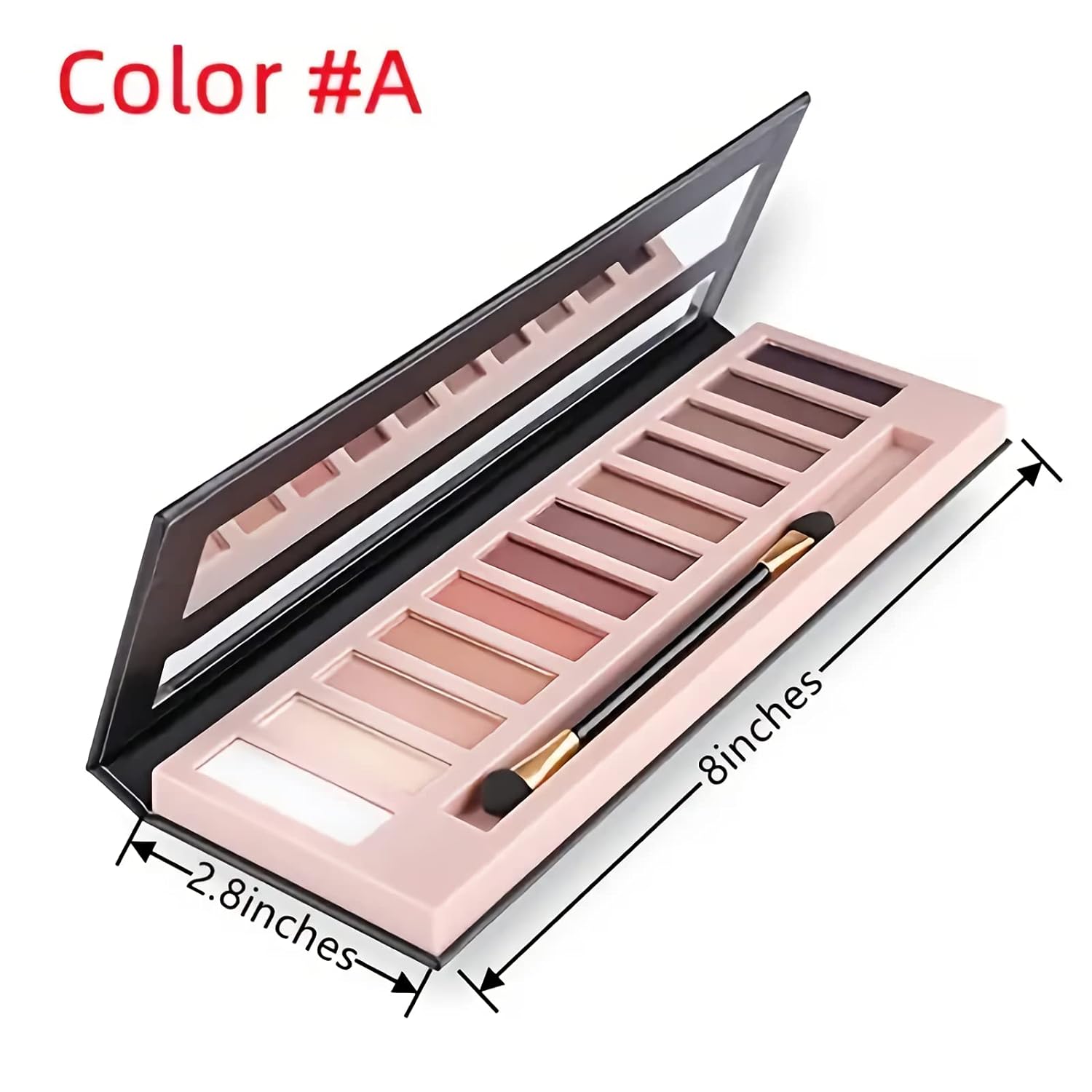BestLand 12 Colors Makeup Nude Colors Eyeshadow Palette Natural Nude Matte Shimmer Glitter Pigment Eye Shadow Pallete Set Waterproof Smokey Professional Beauty Makeup Kit (Matte Color A) - Image 3