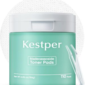 Madecassoside Blemish Toner Pads | 110 Pad Calming Face Pads with Centella Asiatica to Soothe,Balance Skin Tone,Fades Blemishes & Spots | Daily Use for Acne-Prone & Sensitive Skin