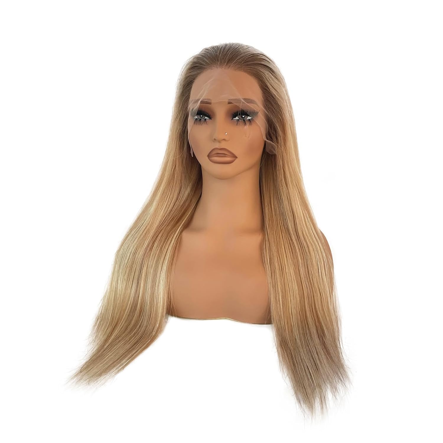 Munx Ombre Ash Blonde Lace Front Wig, 13x4 HD Transparent Lace, 180% Density, Glueless, Human Hair, Medium Size, Women's Wigs - Image 9