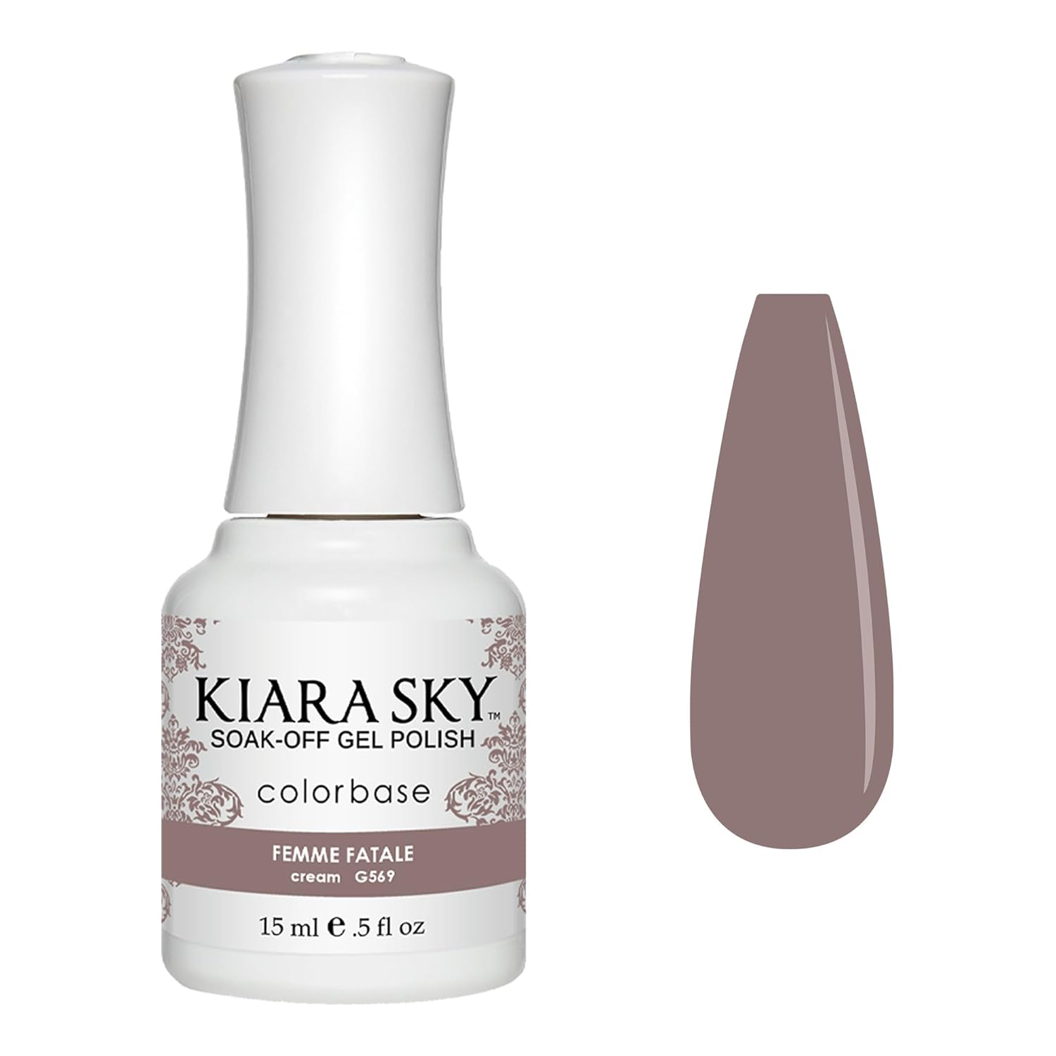KIARA SKY Soak Off Gel Nail Polish 0.5 fl oz, FEMME FATALE (G569)