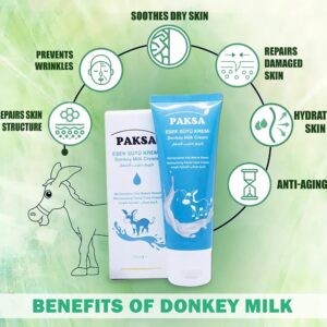 Donkey Milk Cream | Moisturizing Organic Face Care Lotion | Premium Donkey Milk Facial Moisturizer | Anti-Aging Properties | Paraben Free | Quantity 75ml / 2.53 oz
