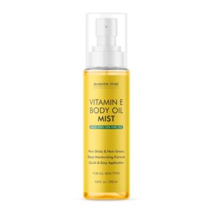 MAJESTIC PURE Vitamin E Oil Mist - 100% Pure & Natural | Premium Grade, Cold-Pressed and Tocopherol to Repair Dry, Damaged Skin| Moisturizing Skin, Hair and Scalp 6.8 Fl Oz