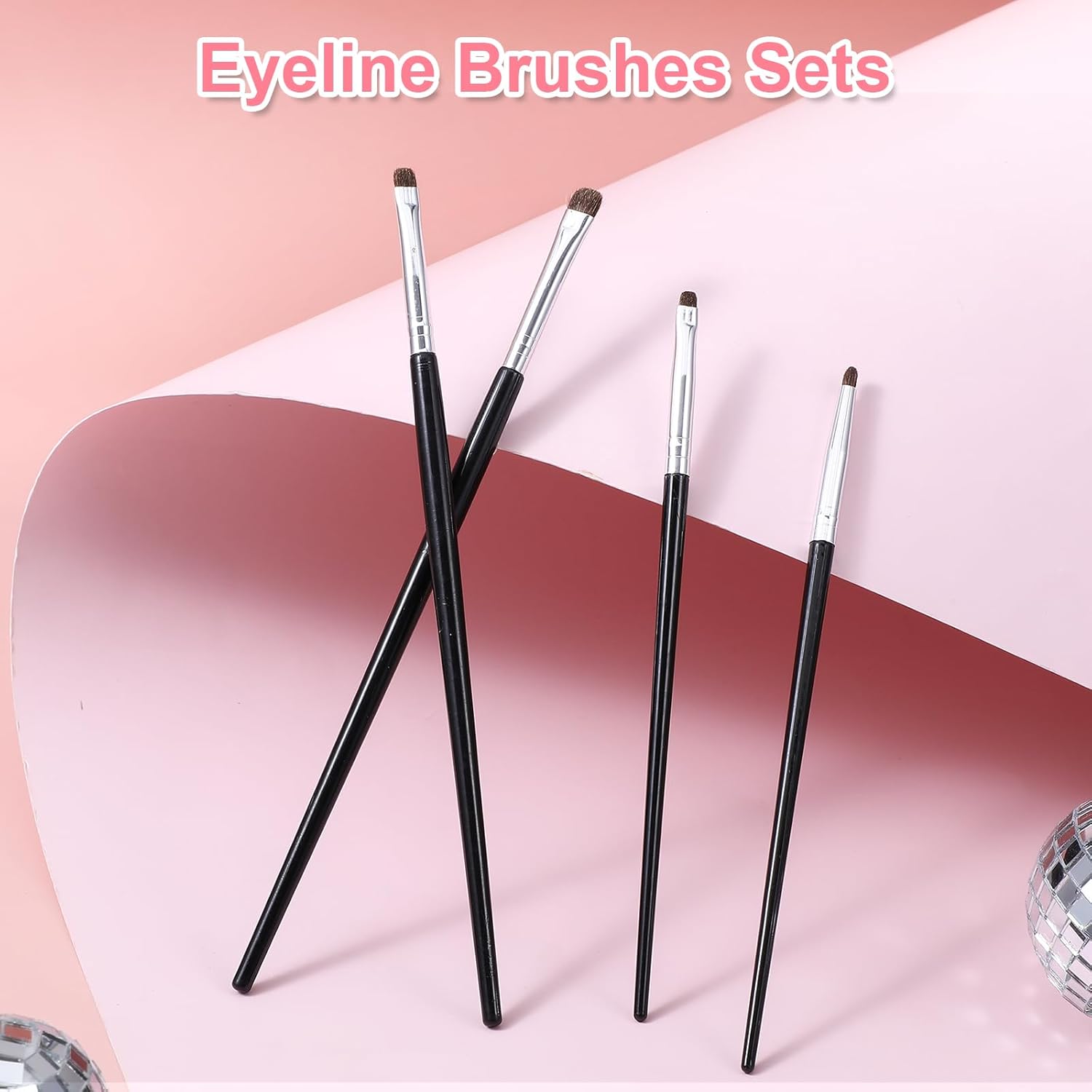 8Pcs Eye Makeup Brush Sets Ultra Thin Precision Eyeshadow Brushes, Fine Point Eyeliner Brush, Professional Eye Shadow Brushes for Eyeshadow Eyeliner Brushes Powder Gel Cream Liquid Concealer Brush - Image 4