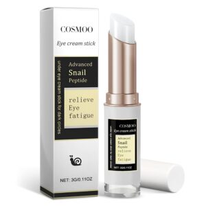 COSMOO Snail Peptide Advanced Under Eye Cream for Dark Circles, With Snail Mucin, Advanced Snail Eye Stick For Puffiness & Bags, Reduce Wrinkles, Fine Lines, Moisturizating Skin