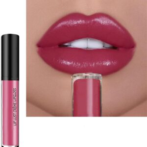 12 Colors Cream Texture Lipstick 2025 New Long Lasting Lipstick Lipgloss Velvet Lip Makeup, Natural Non-Fading Liquid Lip Stick Non-Stick Lip Gloss Hydrating Lip Tint for Women (#06, 2fl oz/6ml)