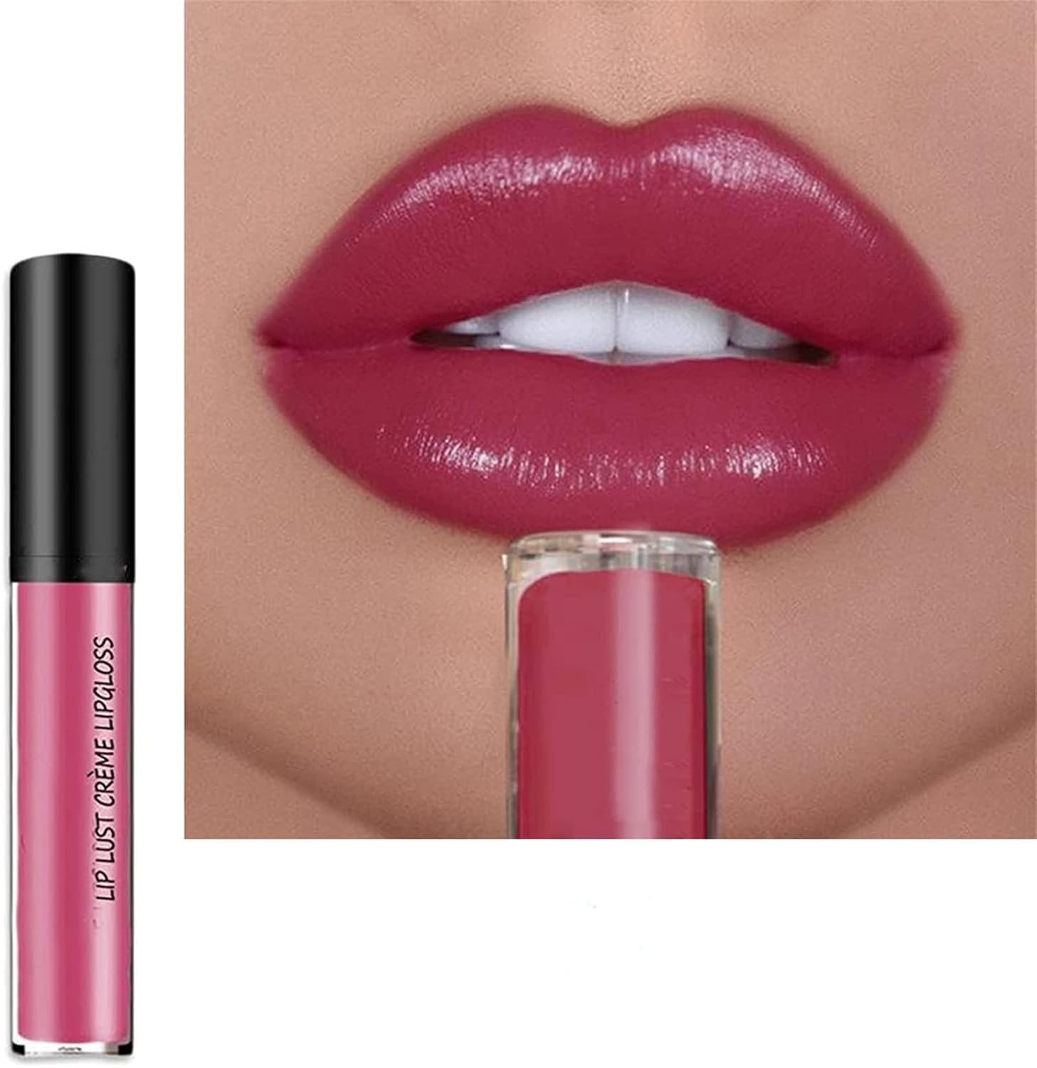 12 Colors Cream Texture Lipstick 2025 New Long Lasting Lipstick Lipgloss Velvet Lip Makeup, Natural Non-Fading Liquid Lip Stick Non-Stick Lip Gloss Hydrating Lip Tint for Women (#06, 2fl oz/6ml)