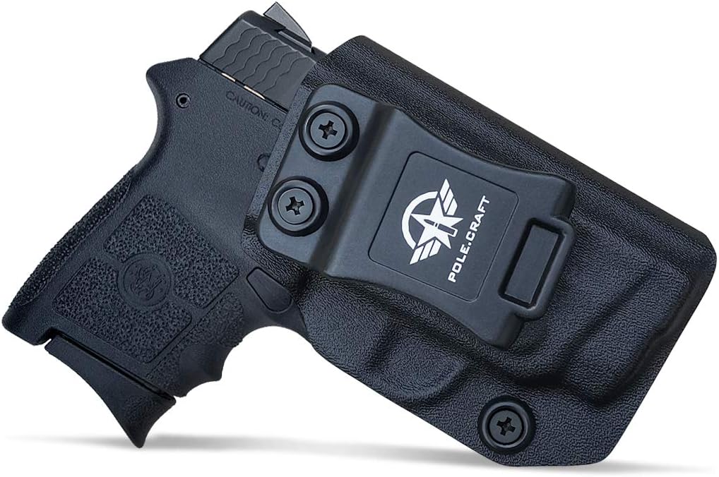 Bodyguard 380 Holster IWB Kydex Holster Fit: Smith & Wesson M&P Bodyguard 380 / Bodyguard 380 with Integrated Laser Pistol⎜Inside Waistband Carry⎜Adj. Cant Retention⎜Cover Mag-Button⎜No Wear⎜No Jitter