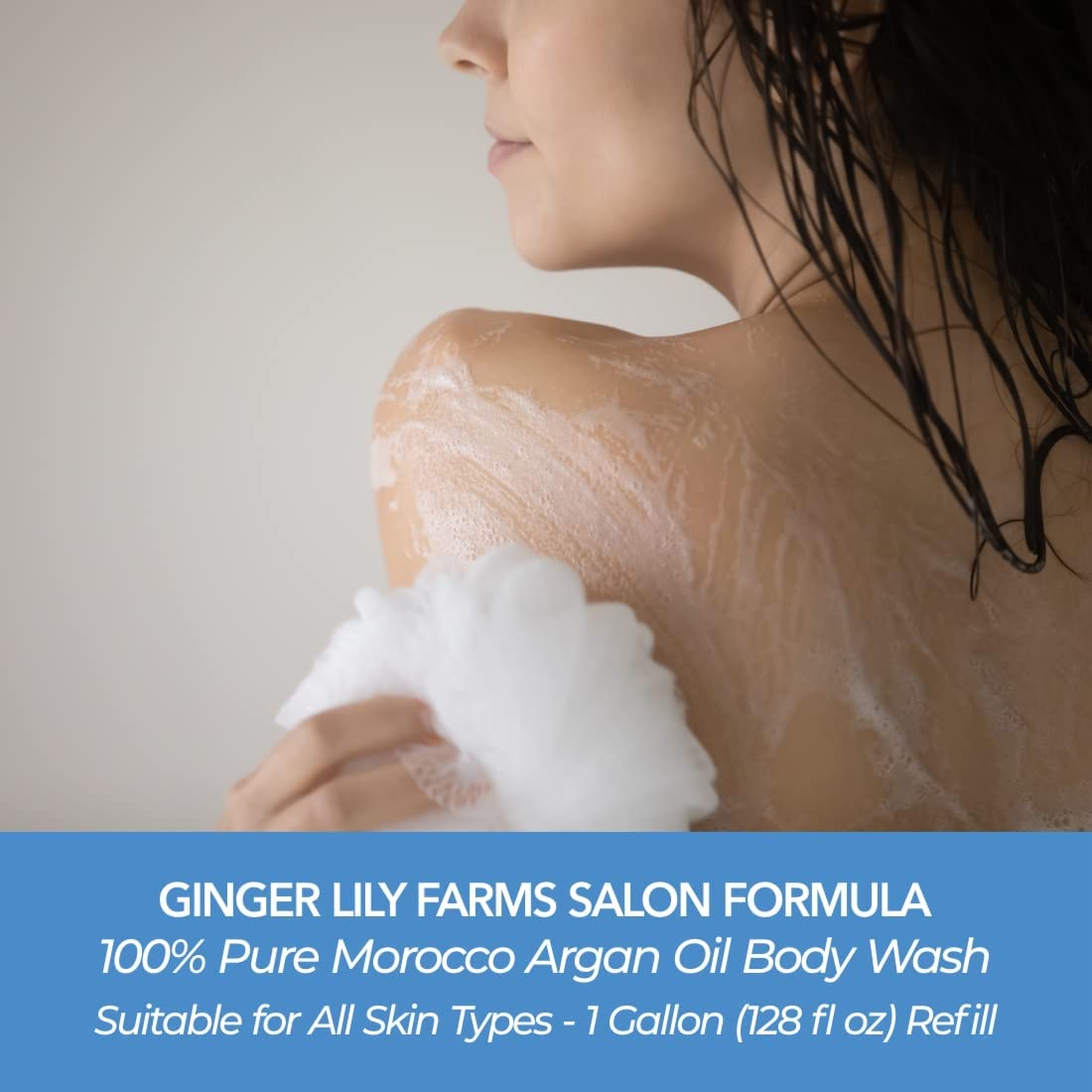 Ginger Lily Farms Salon Formula 100% Pure Morocco Argan Oil Body Wash for All Skin Types, 100% Vegan & Cruelty-Free, 1 Gallon Refill (Pack of 4) - Image 5