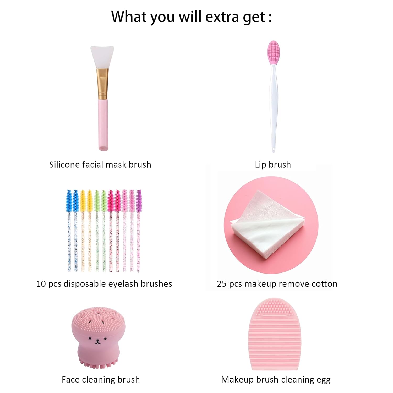 23 pcs Makeup Brushes Set with Beauty Blender, Foundation Brush Eyeshadow Concealers Powder Make Up Brushes, 4 pcs Boxed Makeup Sponges for Professional Makeup Kits (Middle Size, Pink) - Image 6