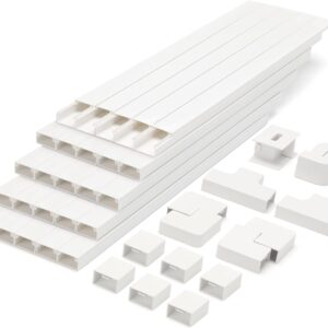 Cable Covers for Cords on Wall-392.5in Wire Hider for TV on Wall, White Cable Concealer, 25 x L15.7in W0.95H 0.55in