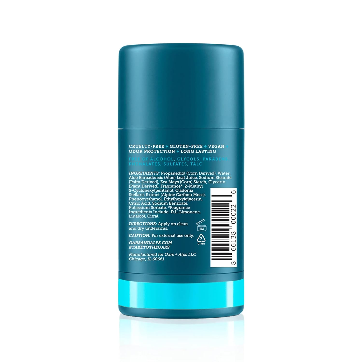 Oars + Alps Aluminum Free Deodorant for Men and Women, Dermatologist Tested and Made with Clean Ingredients, Vegan, Fresh Ocean Splash, 1 Pack, 2.6 Oz - Image 2