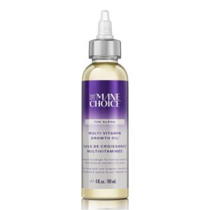 The Mane Choice Alpha Multi-Vitamin Scalp Hair Growth Oil, 4 Fl Oz, 1 Pack, Nourishing Scalp Oil with Biotin, Vitamin C, Rosemary, Rice Extract, Jojoba, Tea Tree & Castor Oil, Lightweight & Non-Greasy