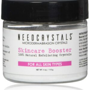 NeedCrystals Microdermabrasion Crystals DIY Facial Scrub. Natural Face Exfoliator for Dull or Dry Skin Improves Scars, Blackheads, Pore Size, Wrinkles, Blemishes & Skin Texture 4 oz. / 113 gr.