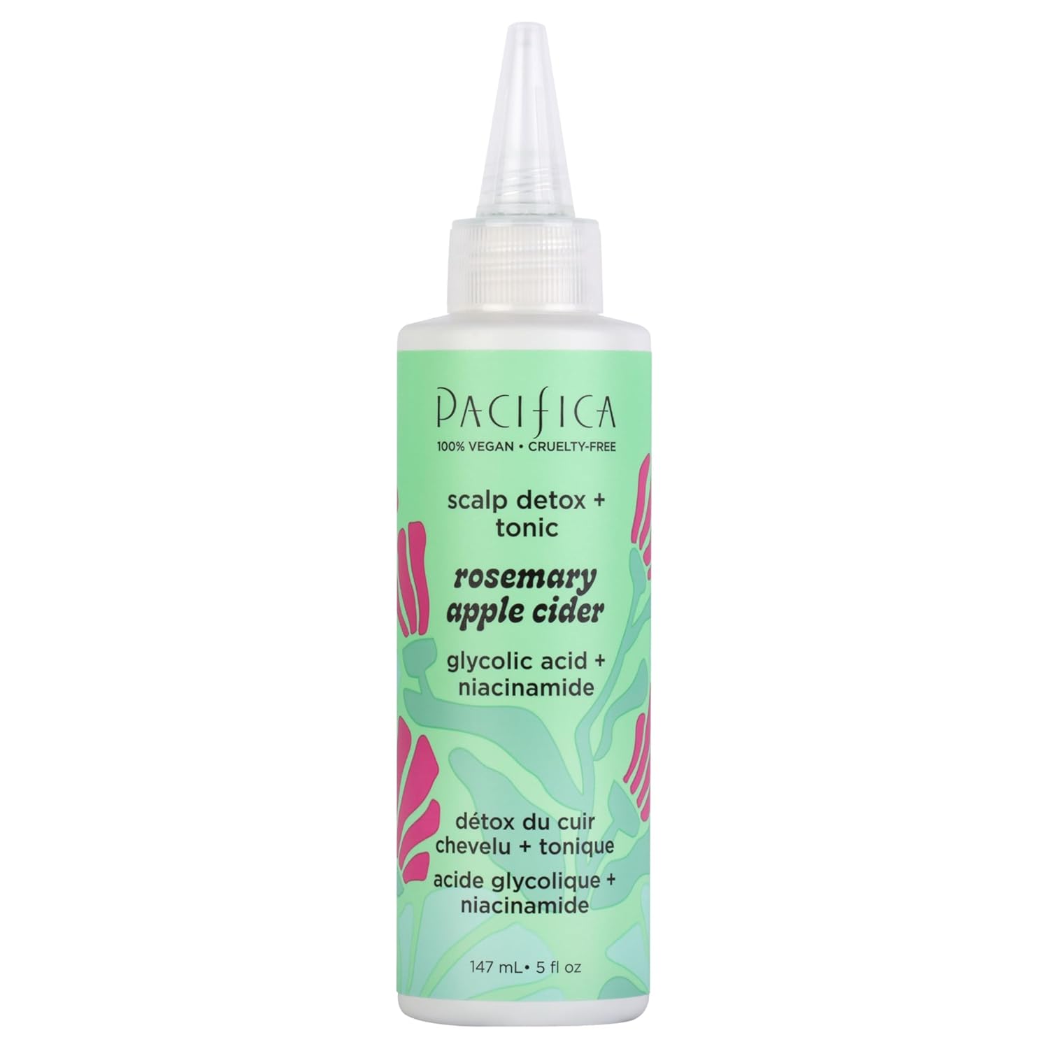 Pacifica Scalp Detox Tonic โ Rosemary Apple Cider Scalp Exfoliator - Scalp Scrub w/ Salicylic Acid for Clarifying Build Up & Purifying - Itchy, Dry Scalp Treatment , Vegan & Cruelty-Free, 5 oz