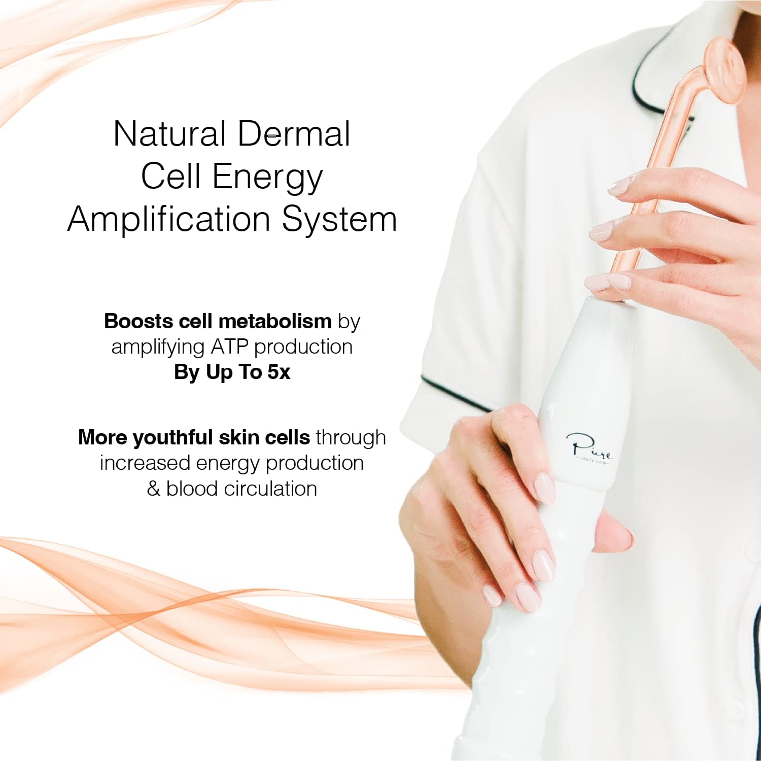 NuDerma Handheld Skin Therapy Wand Machine w/Neon – Anti-Aging - Skin Tightening - Wrinkle Reducing - Dark Circles – Clarifying - Hair & Scalp Stimulator - Image 5