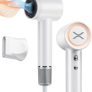 Hair Dryer,150000 RPM High-Speed Blow Dryer 500 Millions Negative Ionic Care Hair Dryer for Fast Drying, 51dB Low Noise Thermo-Control Hairdryer Nozzle for Children,Women,Men