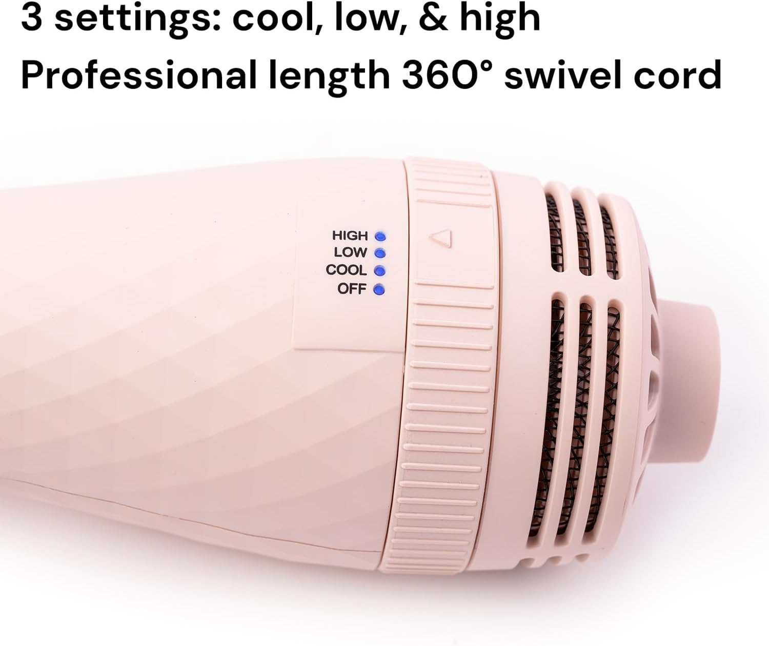 L'ANGE HAIR Le Volume 2-in-1 Titanium Blow Dryer Brush | Hot Air Brush in One with Oval Barrel | Hair Styler for Smooth, Frizz-Free Results for All Hair Types (Blush - 75 mm) - Image 5