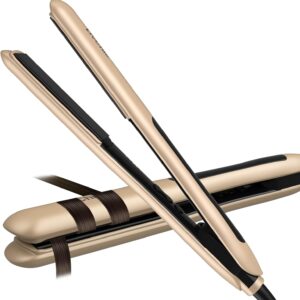 Professional Hair Straightener Ceramic Tourmaline Flat Iron Straightens and Curls 2 in 1 Adjustable Temp up to 450℉ Avoid Snagging