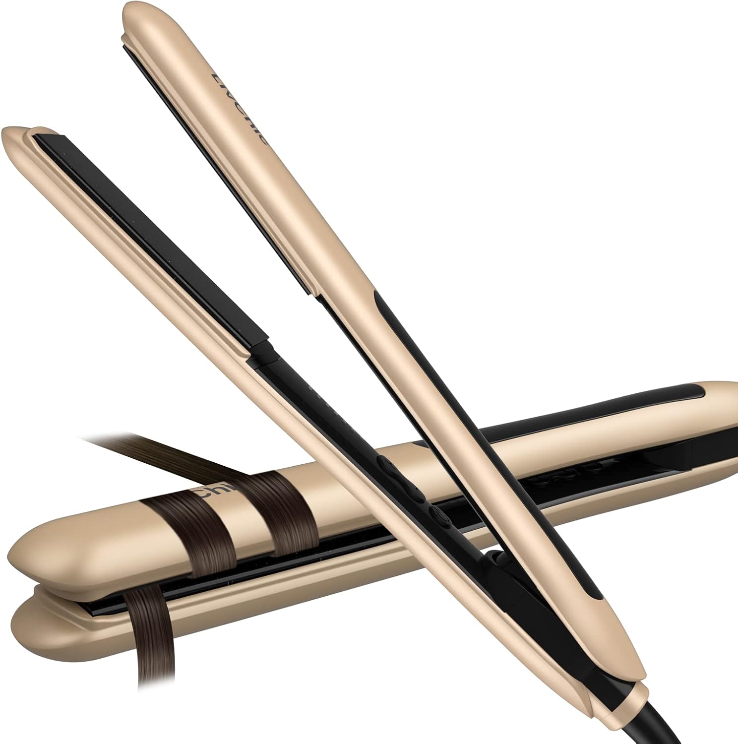Professional Hair Straightener Ceramic Tourmaline Flat Iron Straightens and Curls 2 in 1 Adjustable Temp up to 450℉ Avoid Snagging