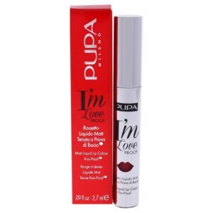 Pupa Milano I Am Love Proof Matt Liquid Lip Color - 009 Red Pop for Women - 0.09 oz Lipstick