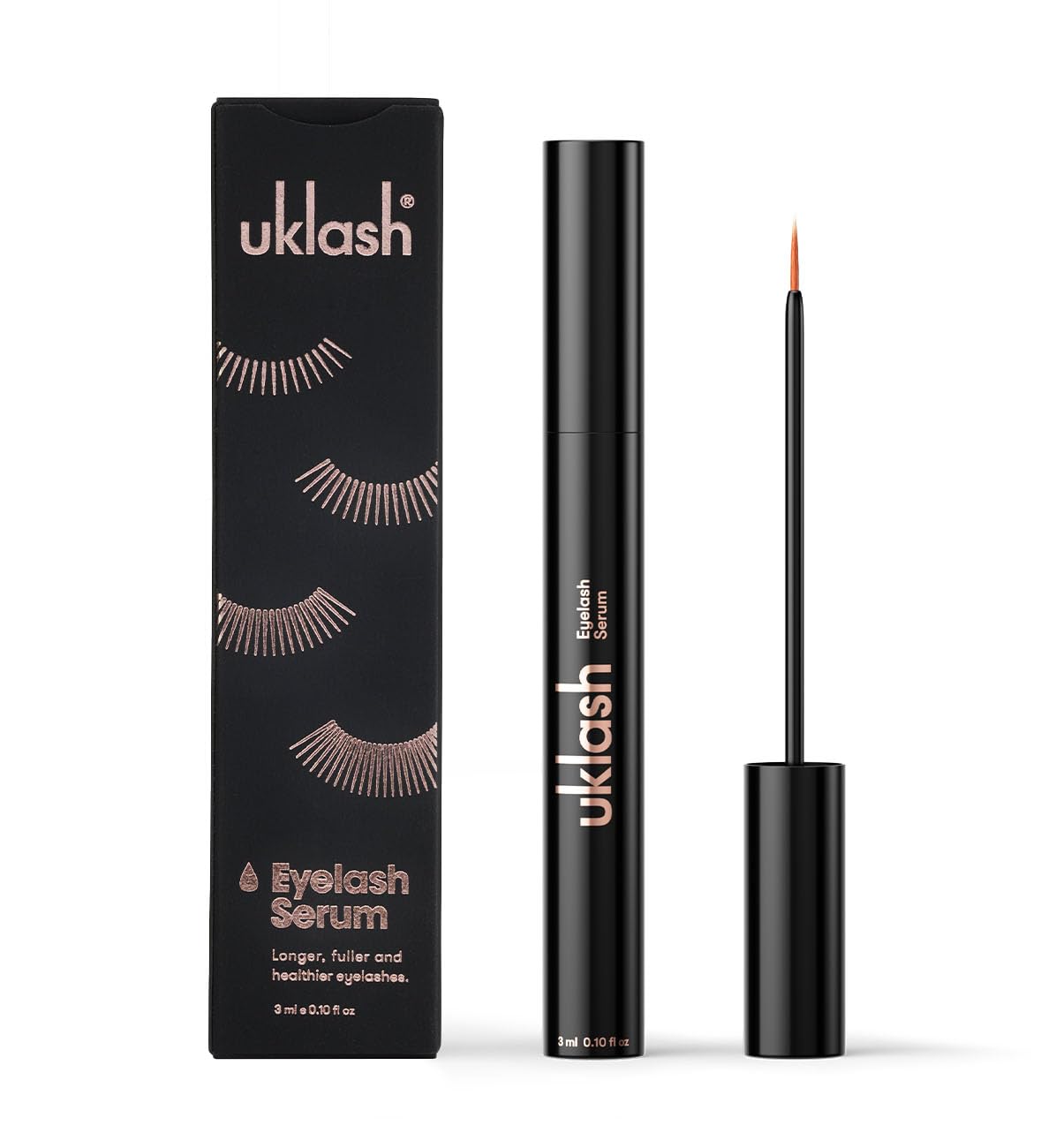 Eyelash Growth Serum For Longer & Fuller Lashes - 3ml. Clinically Proven Formula for Naturally Longer Lashes and Extensions. Vegan & Cruelty-Free