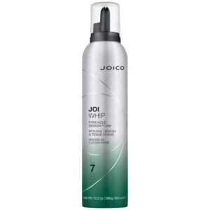Joico JoiWhip Firm Hold Designing Foam | For Most Hair Types | Add Volume & Body | Boost Shine | Control Frizz & Flyaways | Heat, Humidity, & Pollution Protection | Silicone & Paraben Free