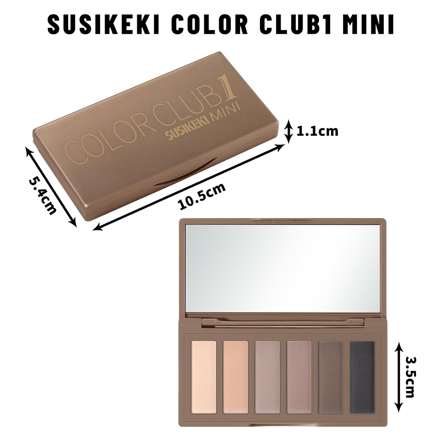 6 Colors Mini Naked Eyeshadow Makeup Palette Neutral Nude Smoky Eye Shadow Taupe & Brown Matte Make Up Pallet with Mirror Highly Pigmented Long Lasting Waterproof Travel Size Gift Kit 01 - Image 9