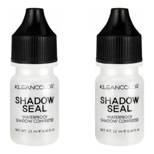 Kleancolor Shadow Seal – Waterproof Liquid Converter for Eyeshadow & Pigments, 0.4 Fl Oz, Clear (Pack of 2)