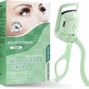 Heated Eyelash Curler, Fast Heat up Within 5s, 24 Hours Long Lasting, Rechargeable Electric Eyelash Curler, Temperature Control, Safe Anti-Burn Eyelash Curlers, Quick Natural Curling Eye Lashes
