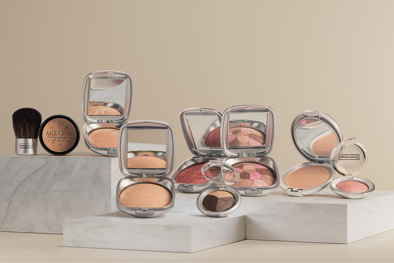 Baked Mineral Color Correcting Powder- A Vegan Redness color correcting powder foundation - Image 5