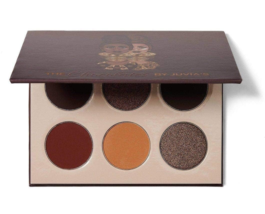 Juvia's Place Palette The Chocolates - Rich Dark Chocolate, Tan, Auburn, Shades of 6, Professional Eye Makeup, Pigmented, Makeup Palette for Eye Color & Shine