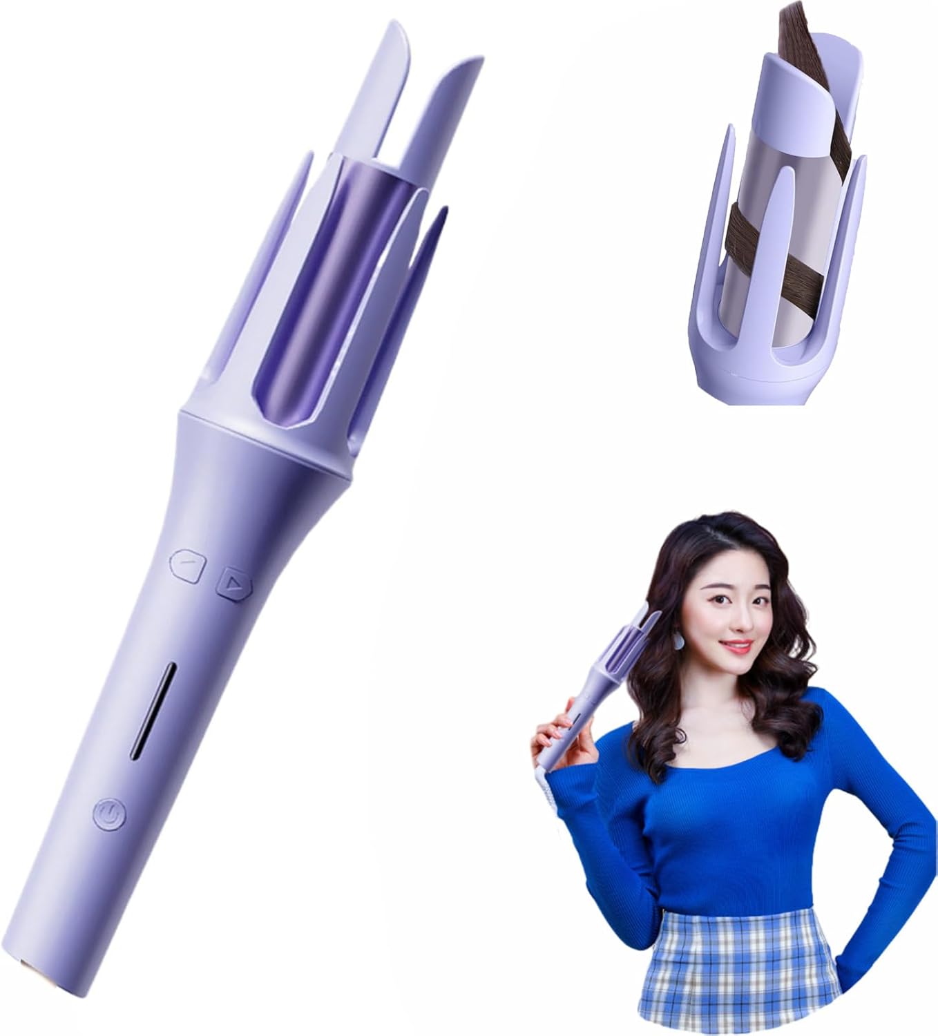 Adagio Hair Curler Device, Adagio Auto Curler, Adagio Auto Hair Curler, Adagio Autocurler, Adagio California Auto Curler, Automatic Curling Iron with 4 Temperature & 3 Timer-P