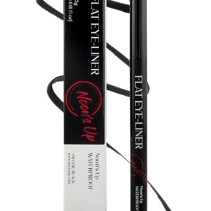 NOON'S UP Flat Eye-Liner - Waterproof Liquid Eyeliner Pen | Ultra-Slim & Bold Black Eyeliner | Quick-Dry & Waterproof Liquid Liner | Look-Defining Black Pen (0.018 Fl. Oz.)