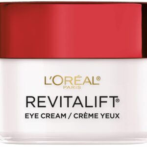 L'Oreal Paris Skincare Revitalift Anti-Wrinkle and Firming Eye Cream with Pro Retinol, Treatment to Reduce Dark Circles, Fragrance Free, 0.5 oz.