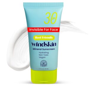 Sensitive Mineral Sunscreen Face SPF30 moisturizer, No white cast I Anti Aging I Non Toxic I Eco Friendly I made with zinc oxide for sensitive skin and acne prone skin, dermatologist recommended